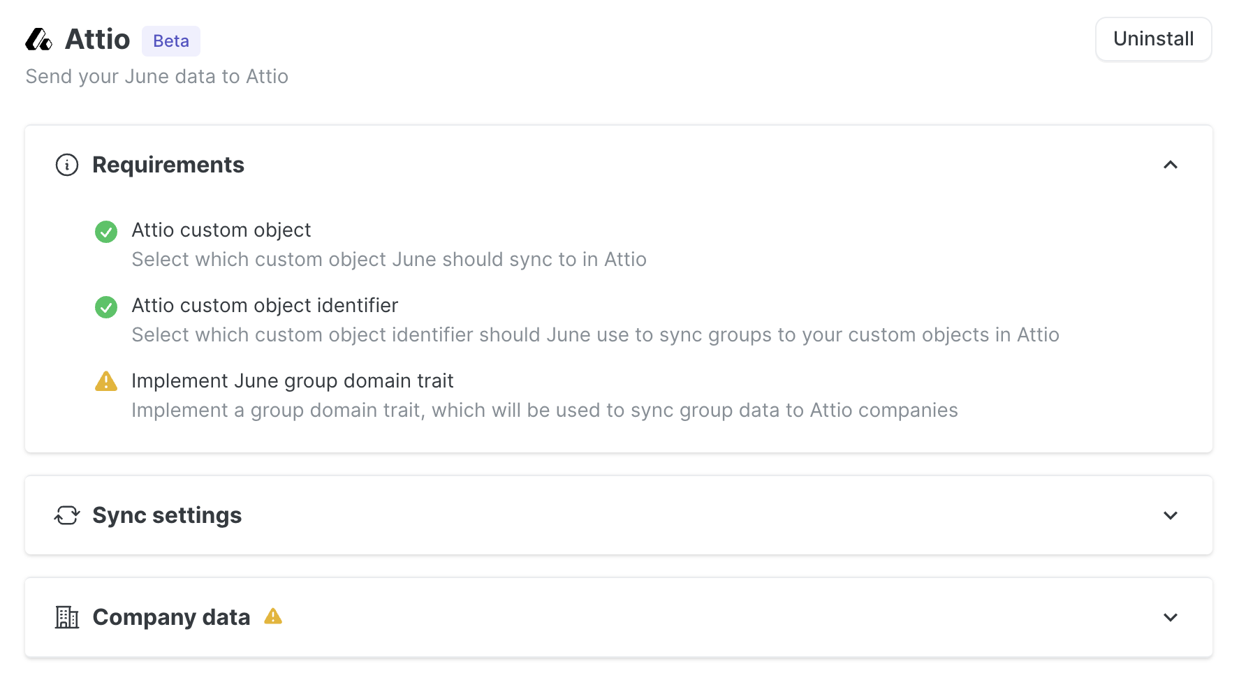 Attio integration setup